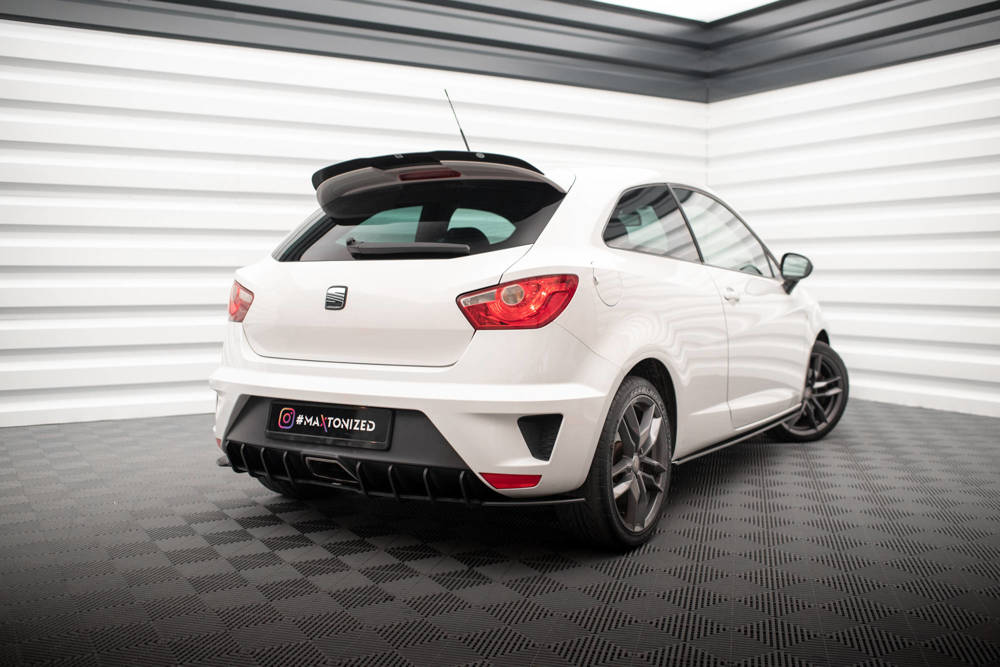 Spoiler passend voor Seat Ibiza 4 SportCoupe 2008 - 2012 Maxton Glans Zwart