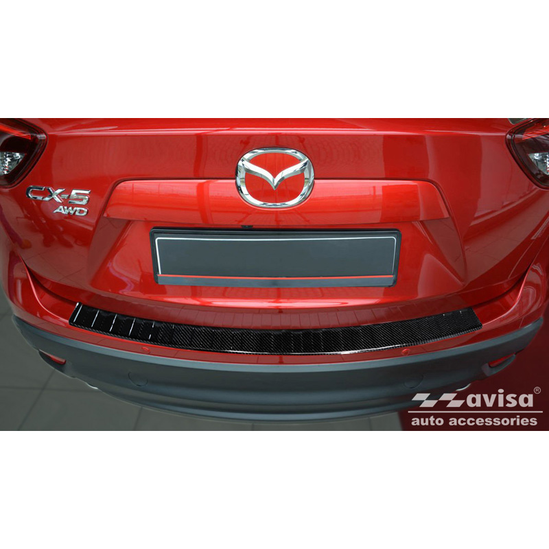 Real 3D Carbon Rear bumper protector  Mazda CX-5 2012-2017 'Ribs'