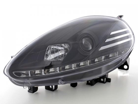 Headlights Dayline Fiat Punto Evo Bj. 09- black