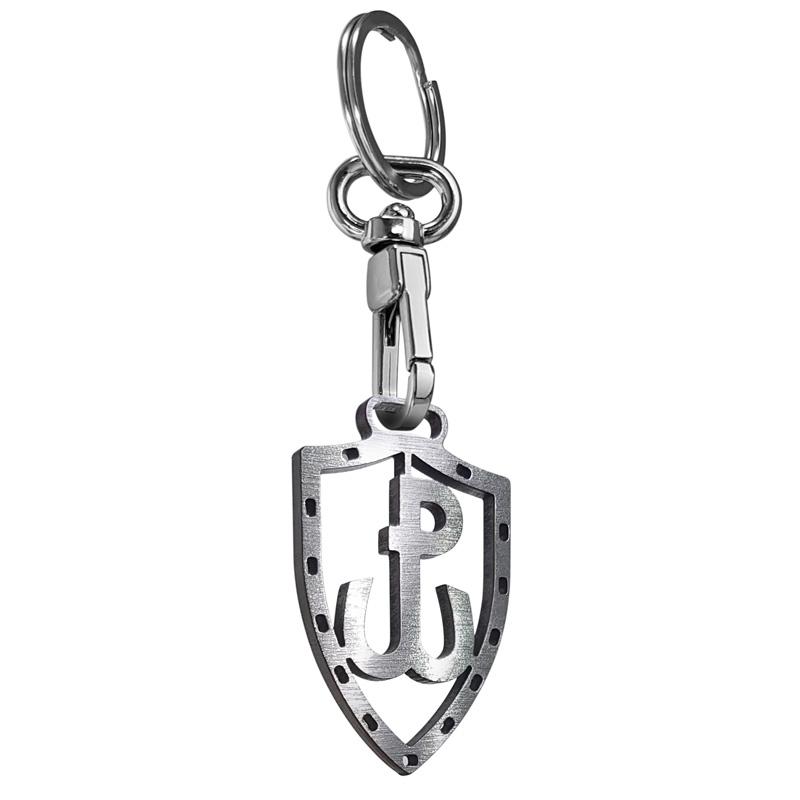Stainless steel key chain - 'Kotwica symbol / shield' (silver)