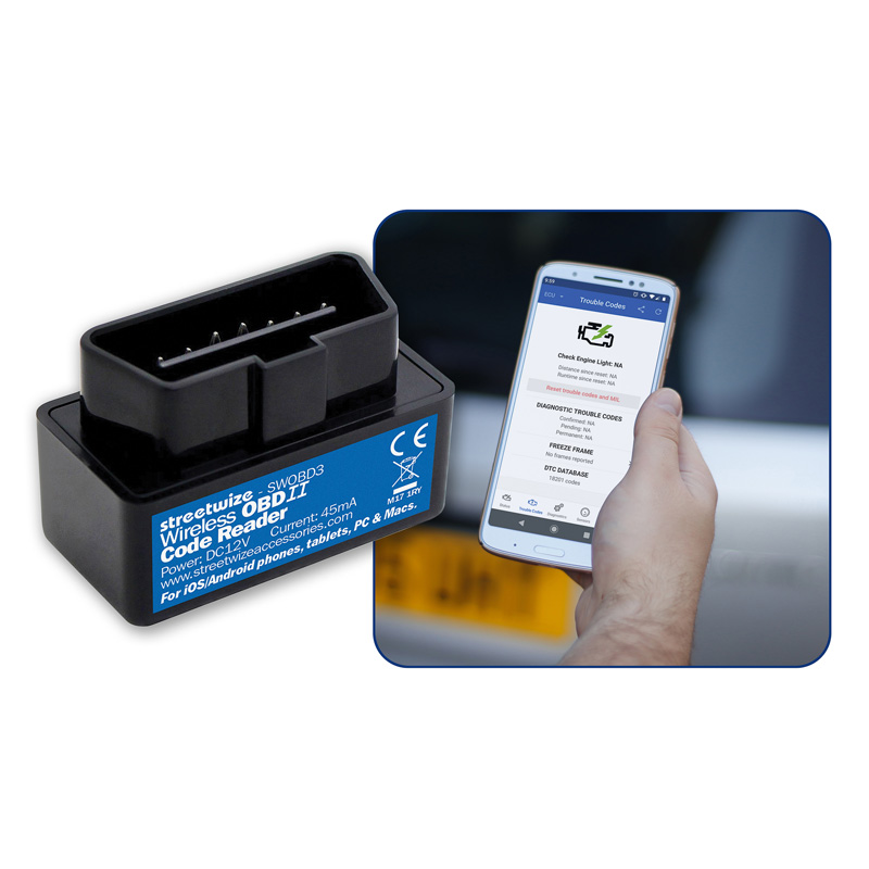 Wireless OBD II Code Reader for IOS & Android