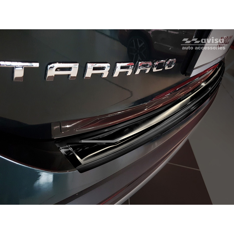Black Stainless Steel Rear bumper protector  Seat Tarraco 2019-
