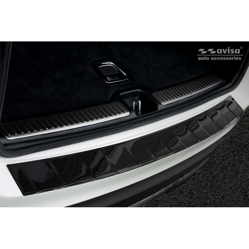 Real 3D Carbon Rear bumper protector  Mercedes GLC 2015-2019 & FL 2019- 'Ribs'