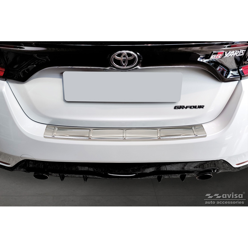 Stainless Steel Rear bumper protector  Toyota Yaris IV 'GR' 2020- 'Ribs'