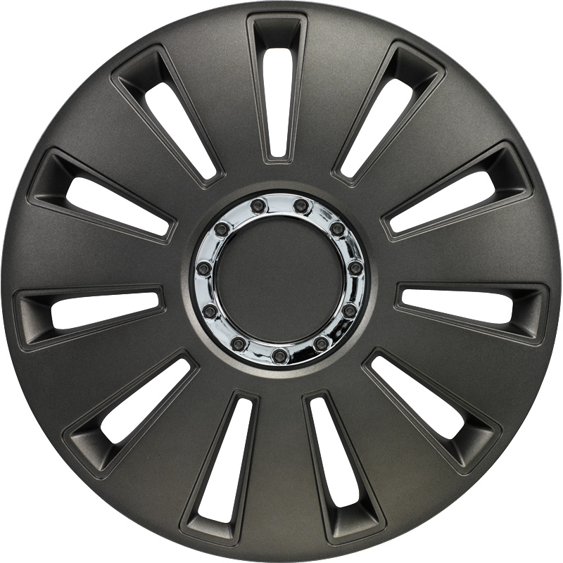 Set wheel covers Silverstone Pro 15-inch gun-metal + chrome ring