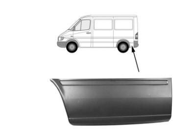 eindstuk, 90cm, links VW LT, 1996-2006
