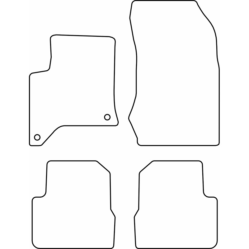Set car mats  Opel Corsa F Hybrid & Peugeot 208 II Hybrid 2024-