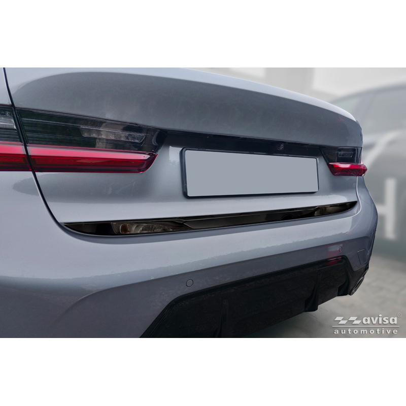 Avisa Black Chrome Stainless Steel Tailgate Trim  BMW 3-Series (G20) M-Sport Facelift 2018-2022, Facelift 2022-2024 & Facelift 2024-