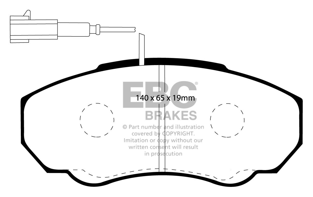 EBC Brakes FIAT BEDRIJFSWAGEN Ducato 1.9 D 2001-2006 Remblokken