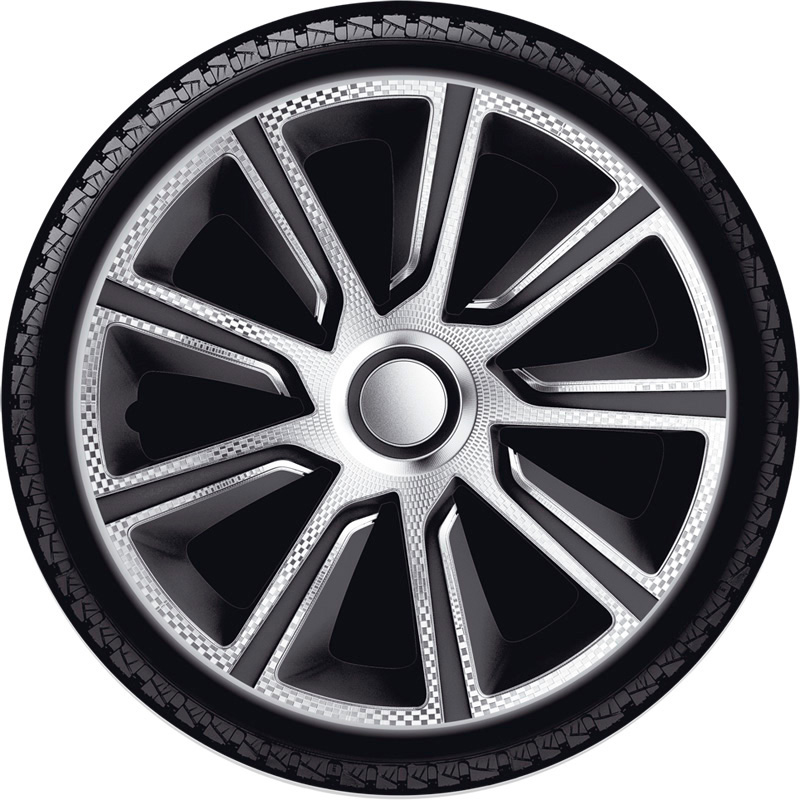 Set J-Tec wheel covers Veron 16-inch silver/black/carbon-look