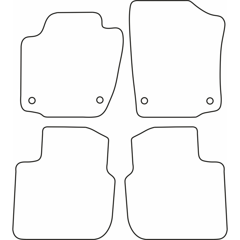 Set velour car mats  Skoda Rapid 2013-2019
