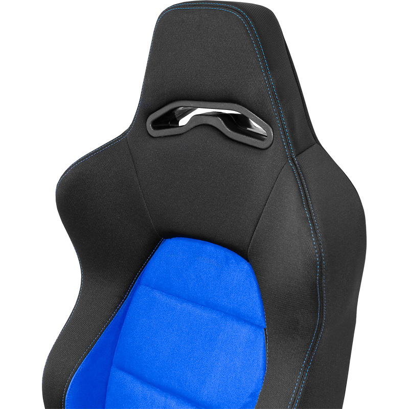 Sport seat 'Eco Soft' - Black/Blue - Dual-side reclinable back-rest - incl. slides