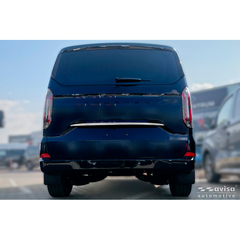 Avisa Brushed Stainless Steel Trunk Tailgate Trim Cover  Ford Tourneo Custom II (V710) 2023- (with rear hatch)