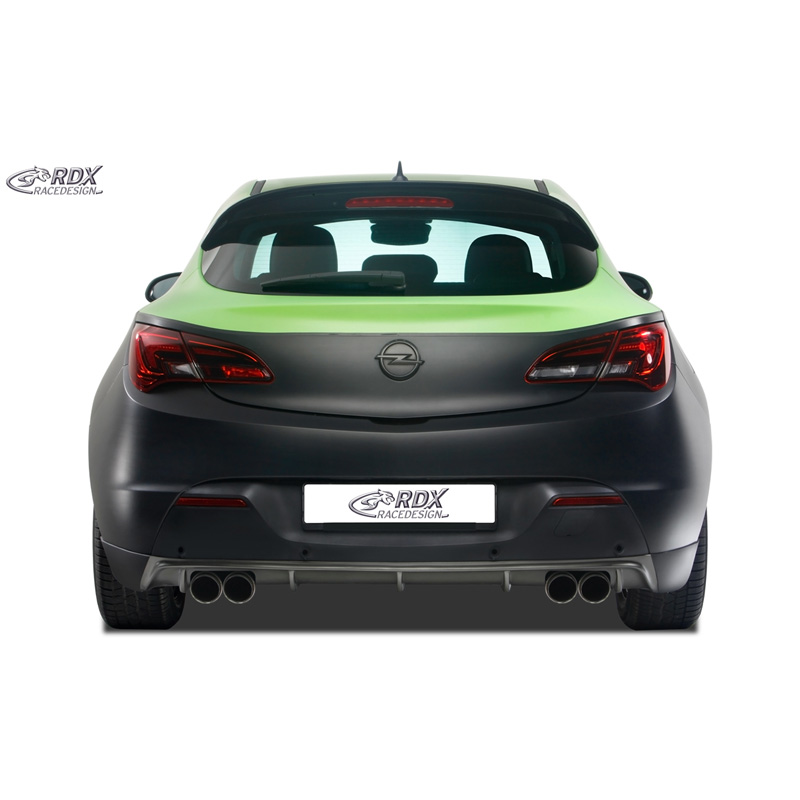 Rear bumper skirt 'Diffuser'  Opel Astra J GTC 2009-2015 excl. OPC (for double exhaust) (PUR)
