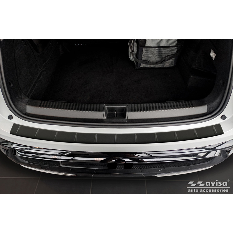 Matt Black Stainless Steel Rear bumper protector  Renault Espace VI E-Tech Hybrid 2023- 'Ribs'