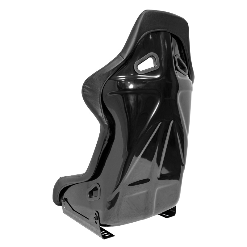 Sport seat 'BS1' - Black Synthetic leather - Non-reclinable fibreglass back-rest - incl. slides