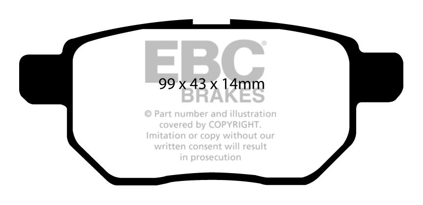 EBC Brakes TOYOTA Auris 2.0 TD 2006-.. Remblokken achterzijde