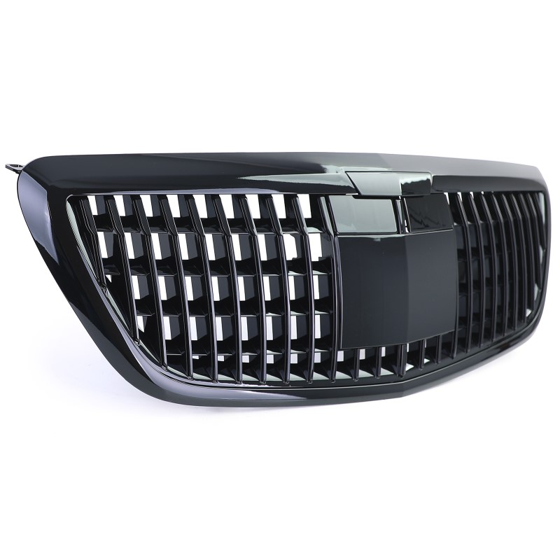 Grill passend voor Mercedes W222 Vertical Design Zwart Nightvision
