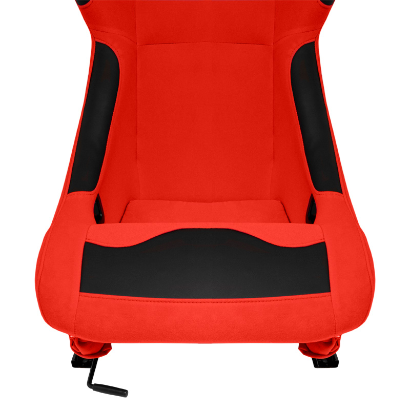 Sport seat 'BW' - Red - Non-reclinable back-rest - incl. slides