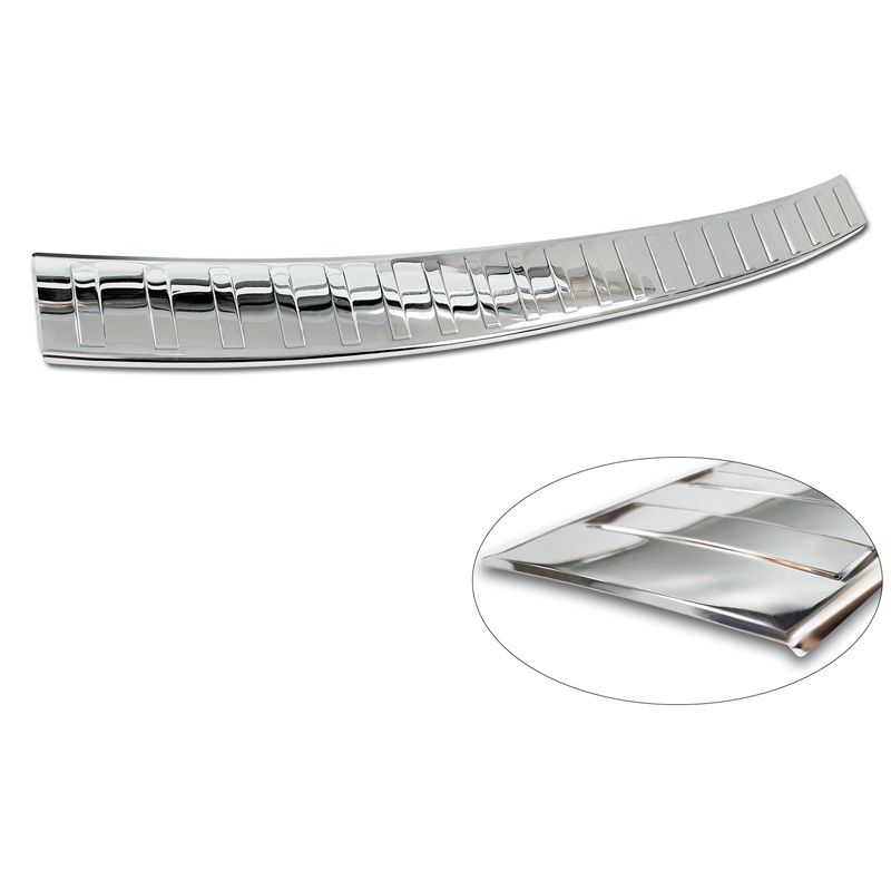 Chrome Stainless Steel Rear bumper protector  Skoda Karoq Facelift incl. Sportline 2022- 'Ribs'