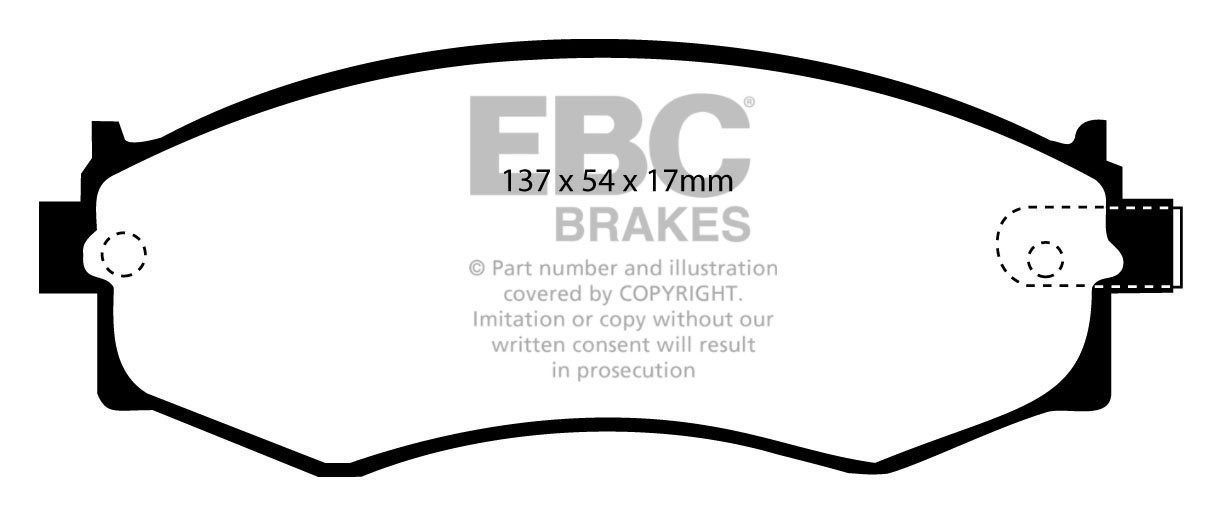 EBC Brakes HYUNDAI Sonata 2.0 88-92 Remblokken voorzijde