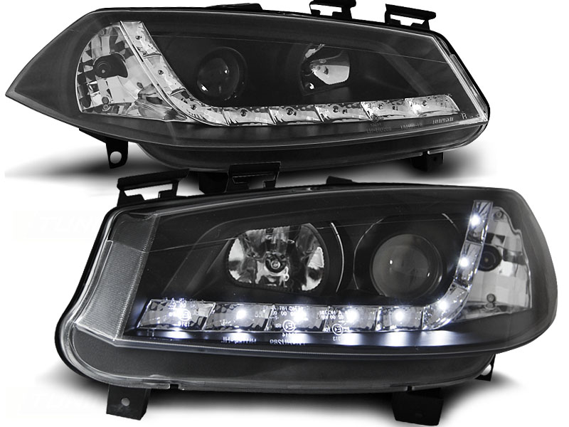Headlights Renault Megane 03-.. LED Devil Eyes Dayline black