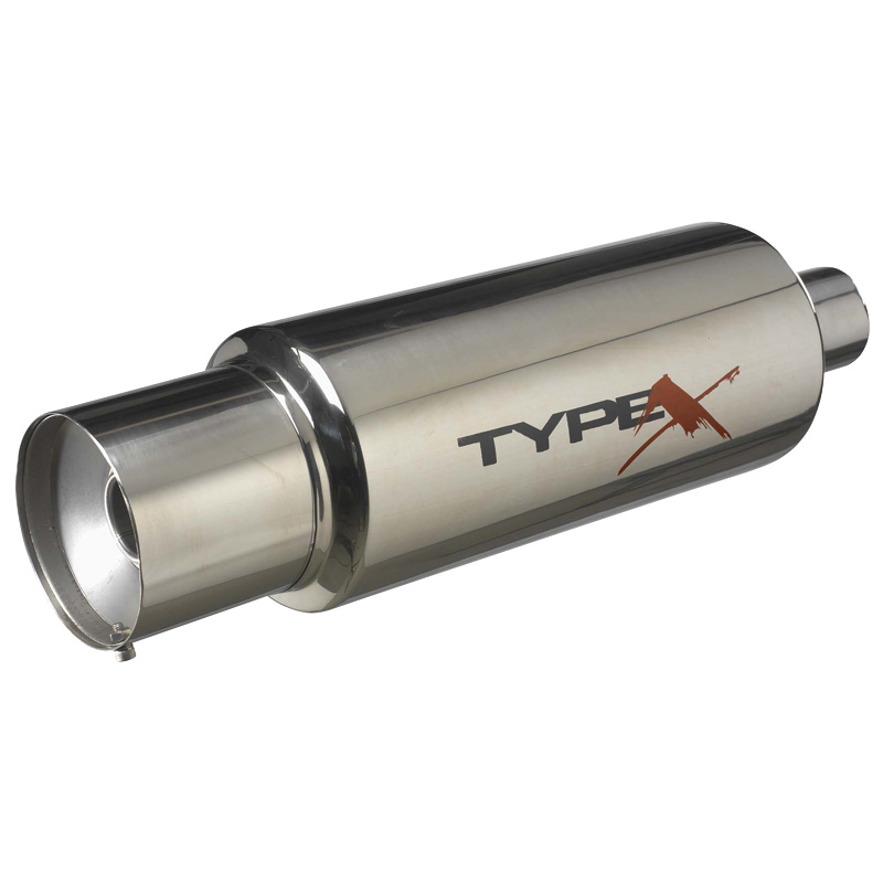 Universal sport exhaust Type X Racing 'DualSound' - Ø150mm - Straight Tip
