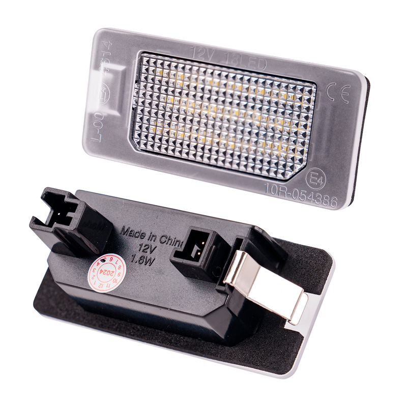 Set LED License Plate Lights  Fiat 500X (6X) 2018-2022 / 500X (7X) 2021- / 500e 2020- / Abarth 500 EV 2023- & Alfa Romeo Tonale 2022-