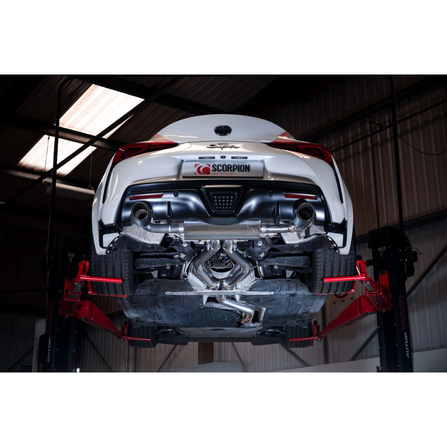 Toyota Supra A90 (Inc GR) 3.0T ROW Non-GPF Model Cat-back Carbon Ascari Scorpion
