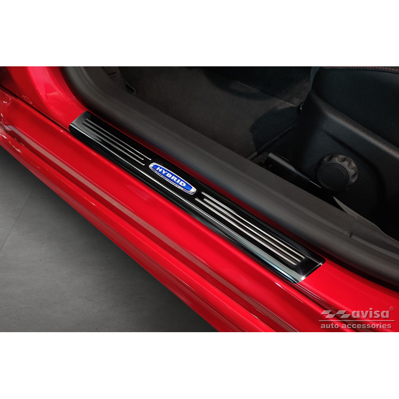 Black Inox door sill protectors  Ford Focus IV excl. ST-Line 2018- 'Hybrid' - 4-pieces