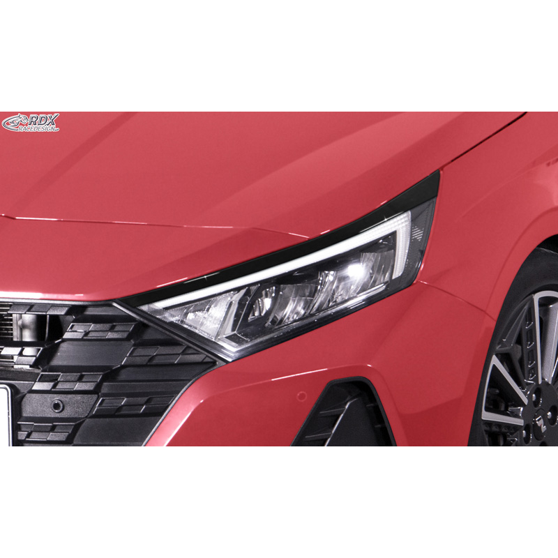 RDX Head light spoilers  Hyundai i20 2020- (ABS Gloss Black)