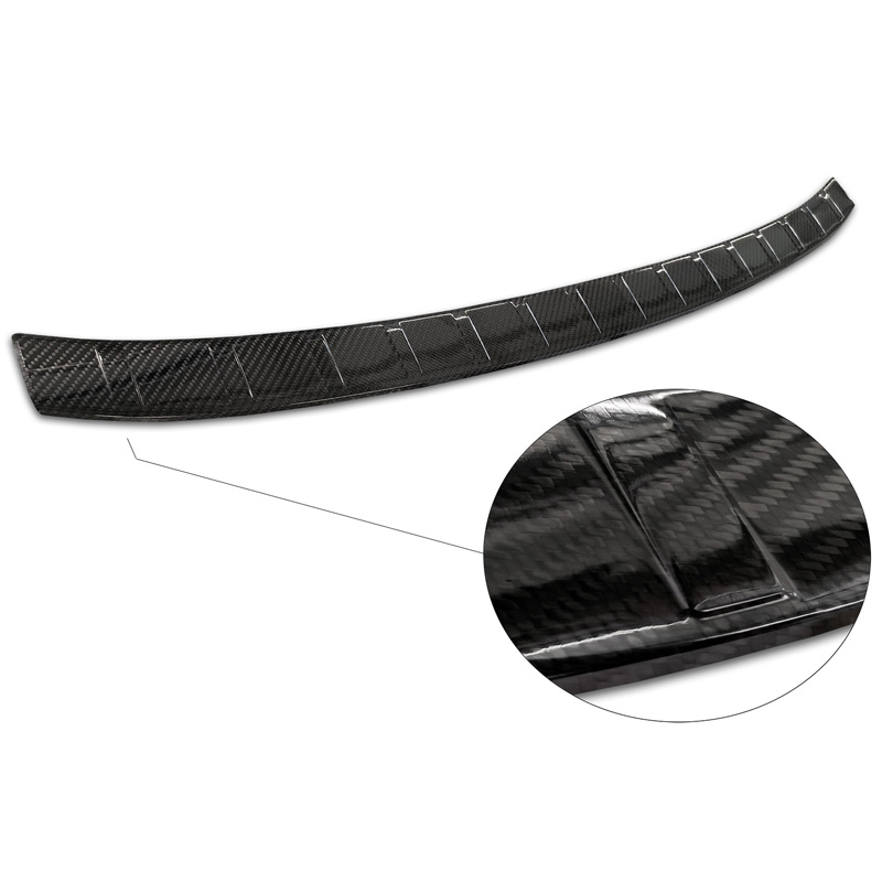 Real 3D Carbon Rear bumper protector  Audi Q3 Sportback 2019- 'Ribs'