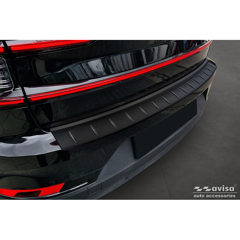 Matt Black Stainless Steel Rear bumper protector  Polestar 2 2019-2023 & Facelift 2023- 'Ribs'