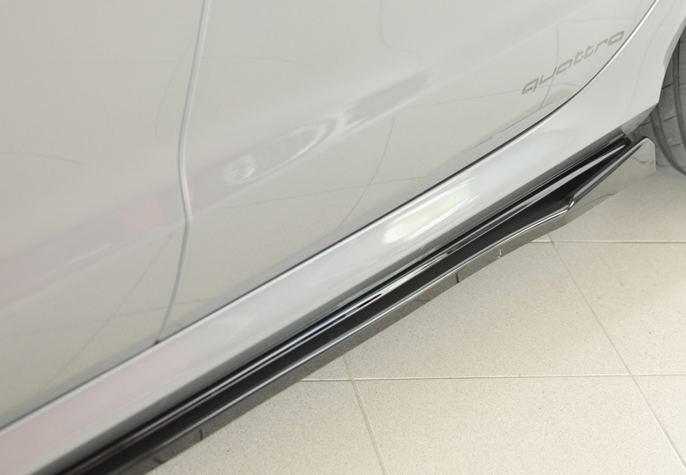 Zijskirts passend voor Audi A6 (4G/C7): 11.10-08 glans zwart