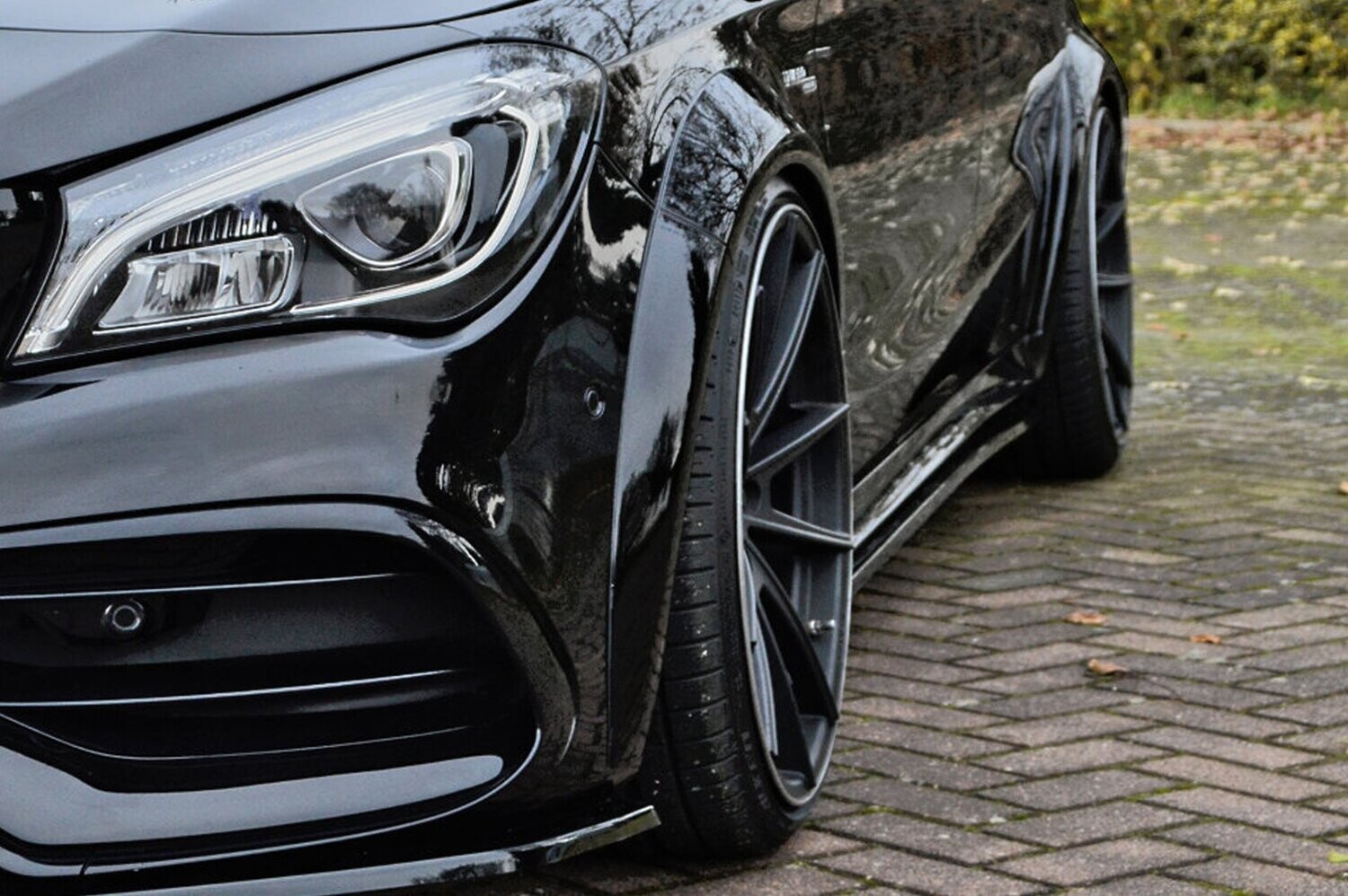 Zijskirts passend voor Mercedes met AMG Line pakket + CLA45 AMG , C176, 245G