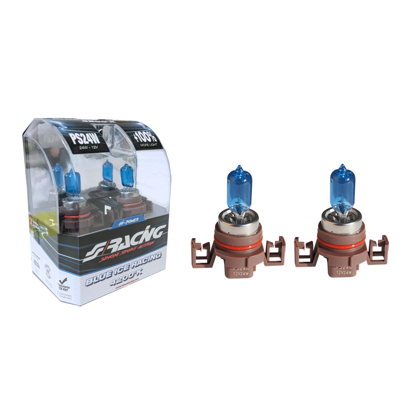 Simoni Racing Halogen 'Blue Ice Racing' Bulbs PS24W (H16) (4200K) - 12V/35W - Set of 2 pieces ECE-R37