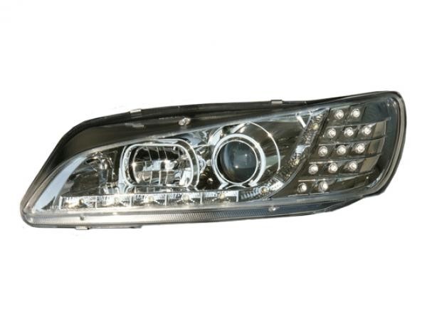 Headlights Peugeot 306 93-96 LED Devil Eyes Dayline chrome LED
