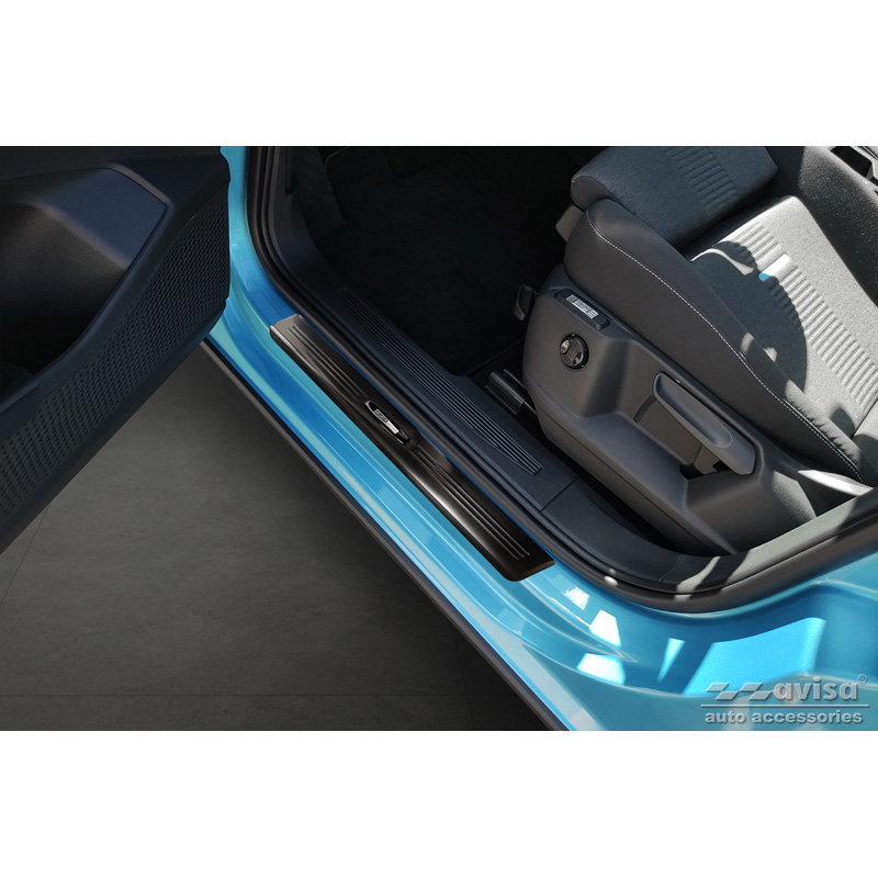 Black Inox door sill protectors  Ford Tourneo Connect III 2022- 'Exclusive Edition' - 2-pieces