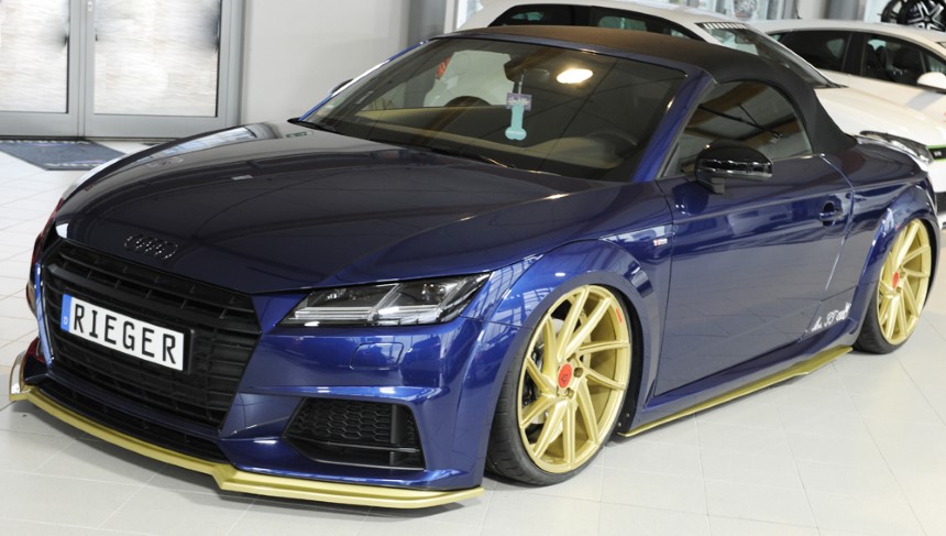 Zijskirts passend voor Audi TT S/RS 8J1-FV/8S 16-18 ABS Rieger (Set)