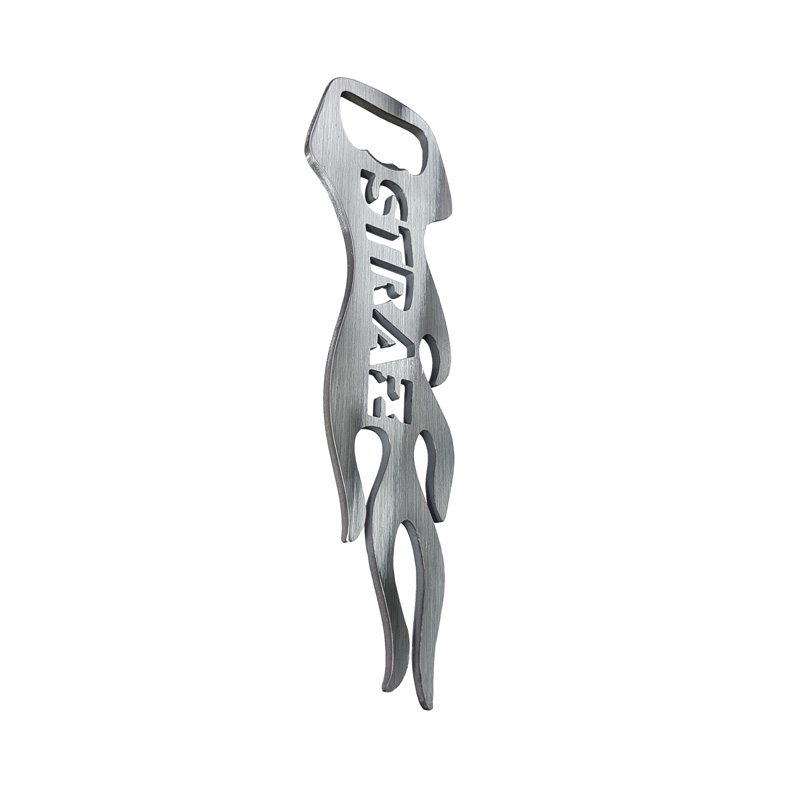 Stainless steel bottle opener - 'STRAZ' (silver)
