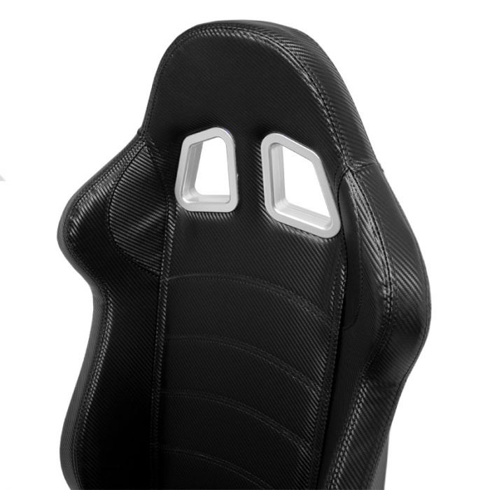 Sport seat 'DS' - Carbon-look Synthetic leather - Dual-side reclinable back-rest - incl. slides
