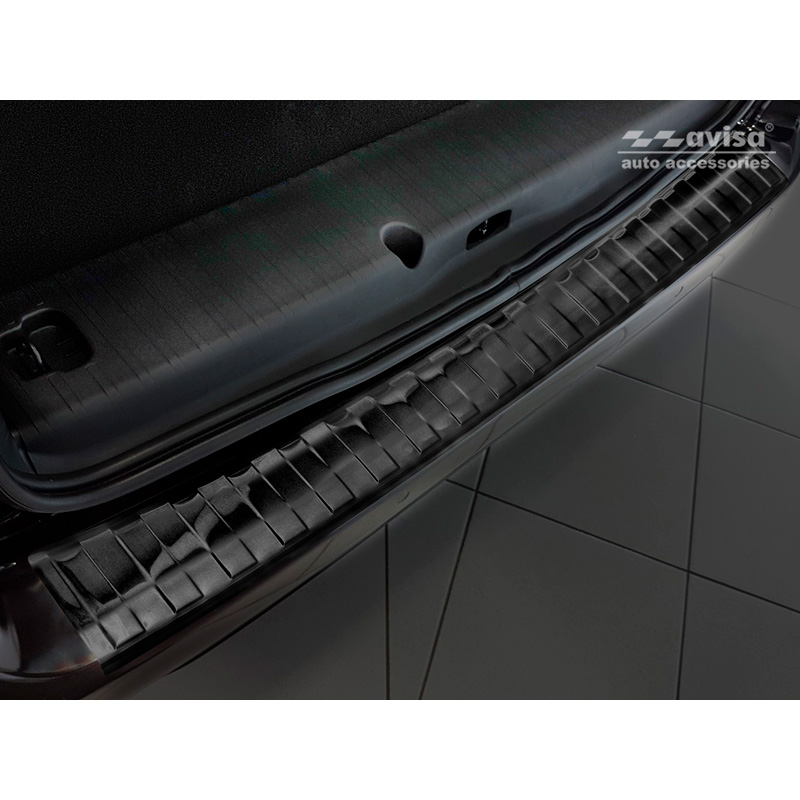 Black Stainless Steel Rear bumper protector  Citroën Berlingo (Multispace) & Peugeot Partner 2008-2015 & 2015-2018 & 2018- & Peugeot Rifter 2018- & Opel Combo E 2018- & Toyota Proace City/Verso 2019- & Fiat Doblo 2022-