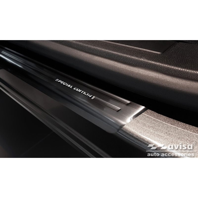 Black Stainless Steel Door sill protectors  Peugeot 3008 2016- 'Special Edition' - 4-pieces