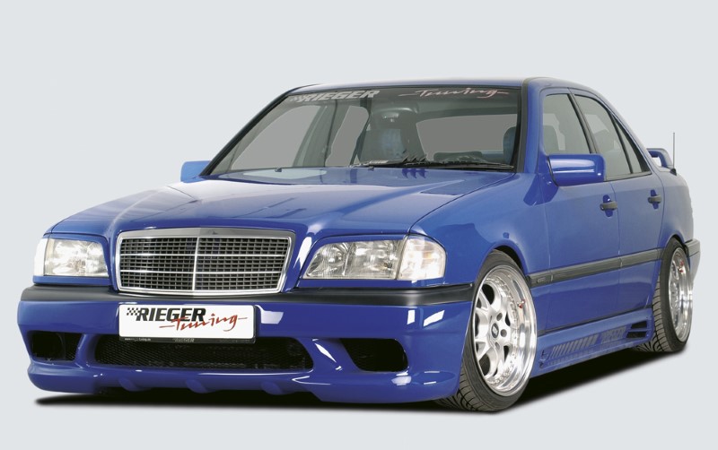 Sideskirts Mercedes W202 with 2 schacht and 2 uitsnedes Rieger