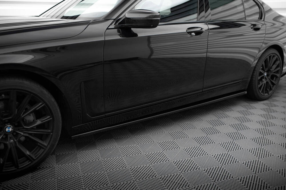 Zijskirts passend voor BMW 7-Serie G11 FL Maxton Glans Zwart