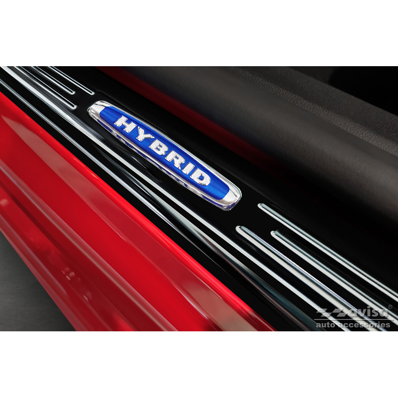 Black Inox door sill protectors  Ford Focus IV excl. ST-Line 2018- 'Hybrid' - 4-pieces
