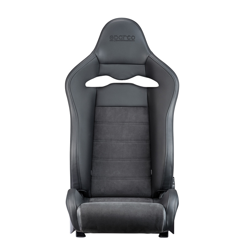 Sparco Sport Seat SPX DX - Passenger version (Right) - Black Leather/Alcantara + Carbon Backrest - Right-side Reclinable