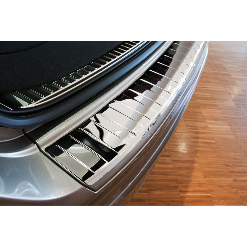 Chrome Stainless Steel Rear bumper protector  Volvo XC60 2013-2016 'Ribs'