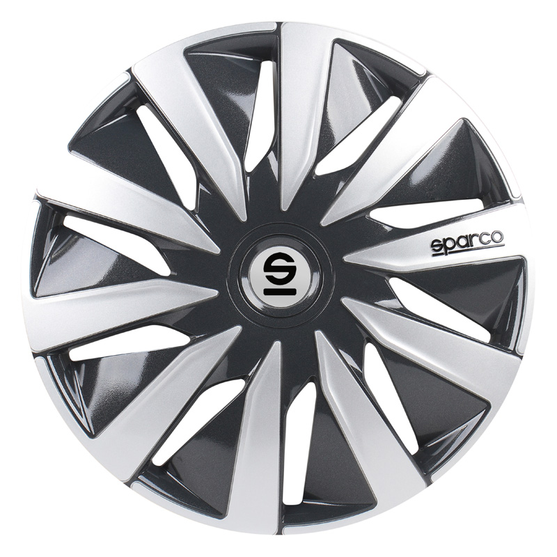 Sparco Wheel Covers Lazio - 15-inch - Grey/Silver - Set of 4 pieces