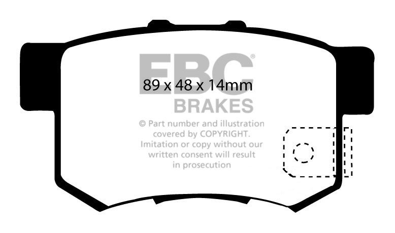 EBC Brakes HONDA Civic 2.0 Type-R (EP3) 2001-2007 Remblokken ach